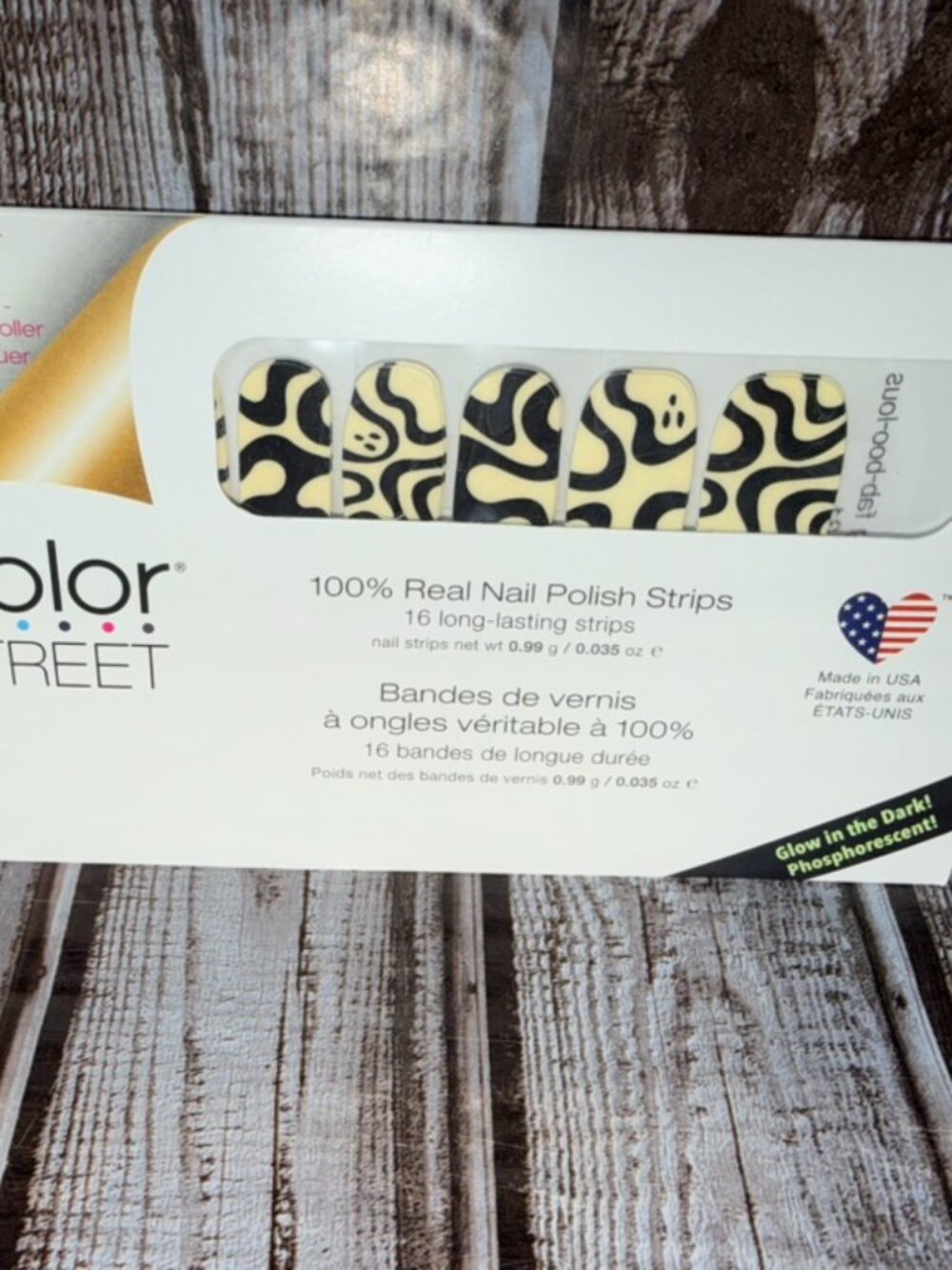 Feeling Fab-boo-lous Color Street Nail Polish Strips Glow in the Dark Ghost Nail